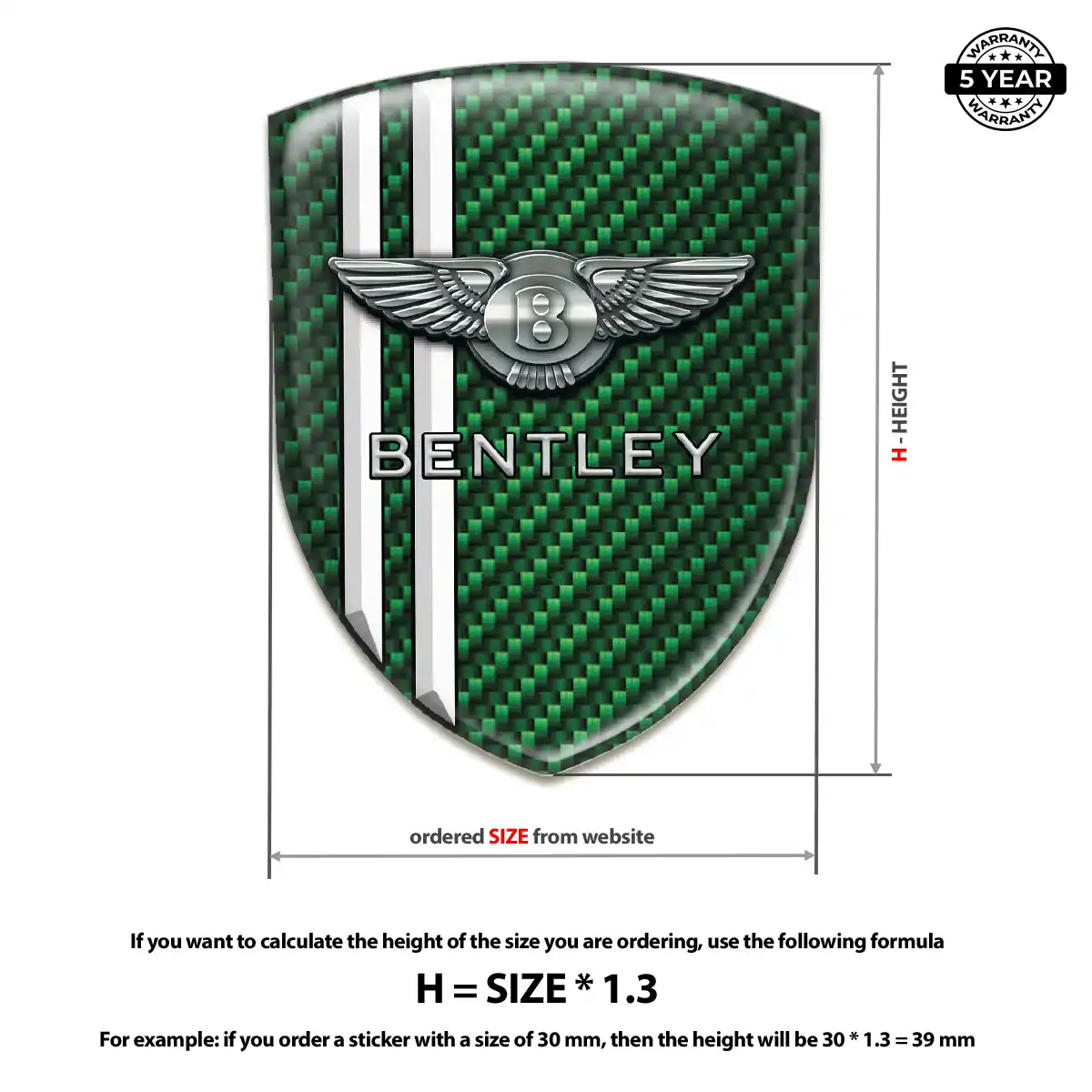Bentley Emblem Domed Badge Interior Elegance