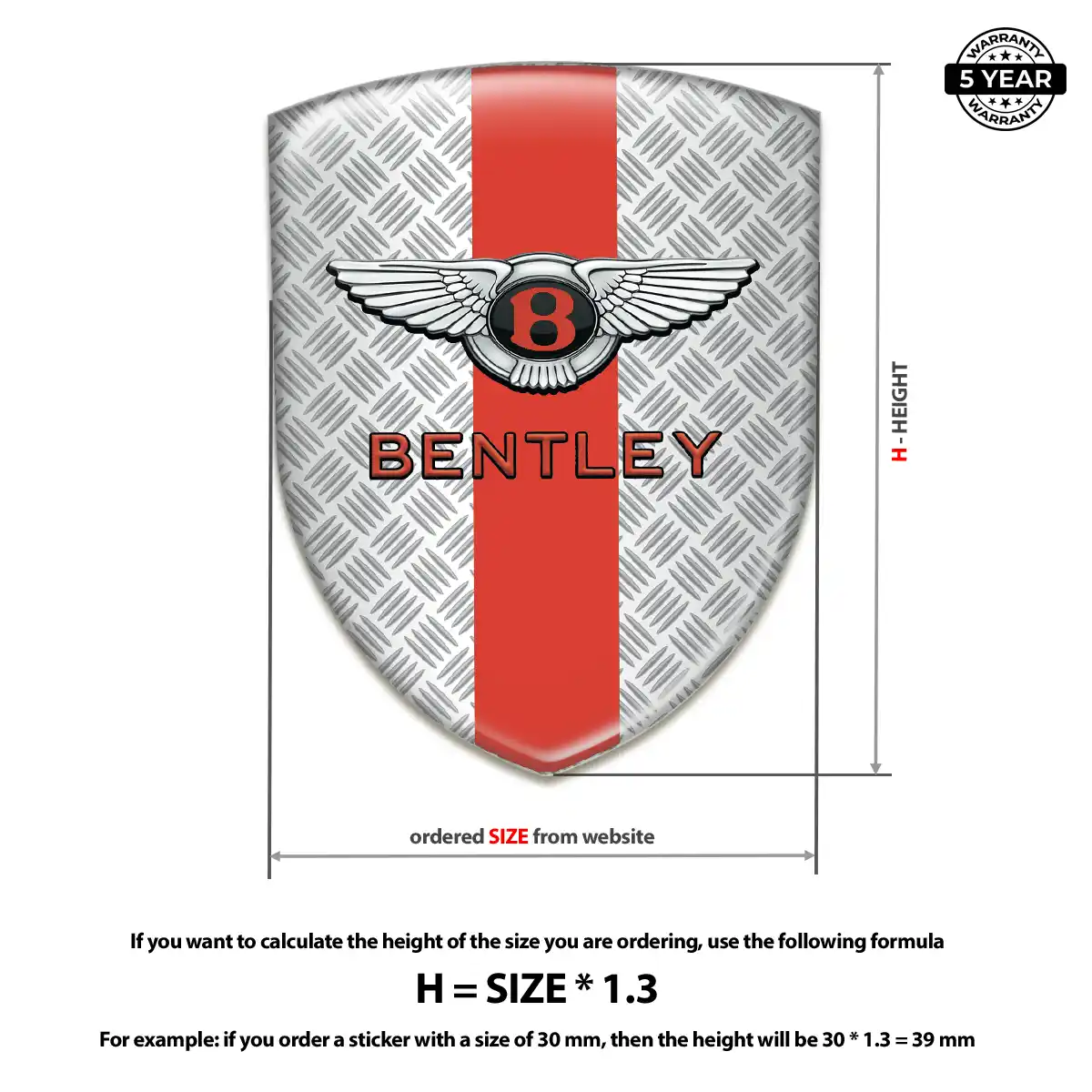 Bentley Emblem Domed Badge Interior Luxe