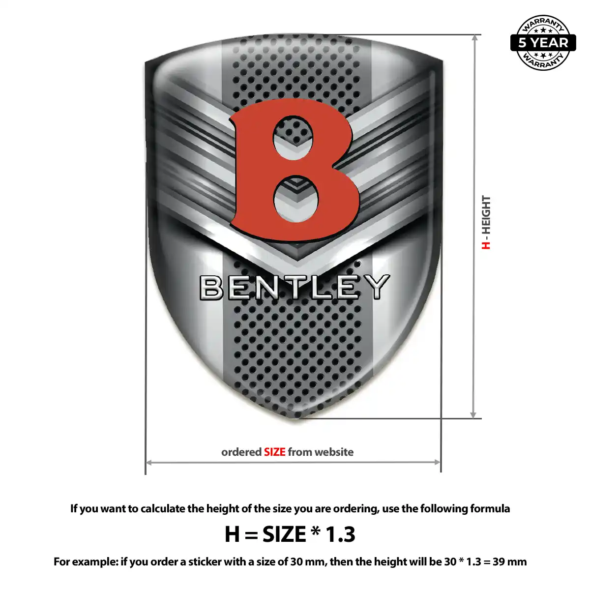 Bentley Emblem Logo Badge Auto Tuning