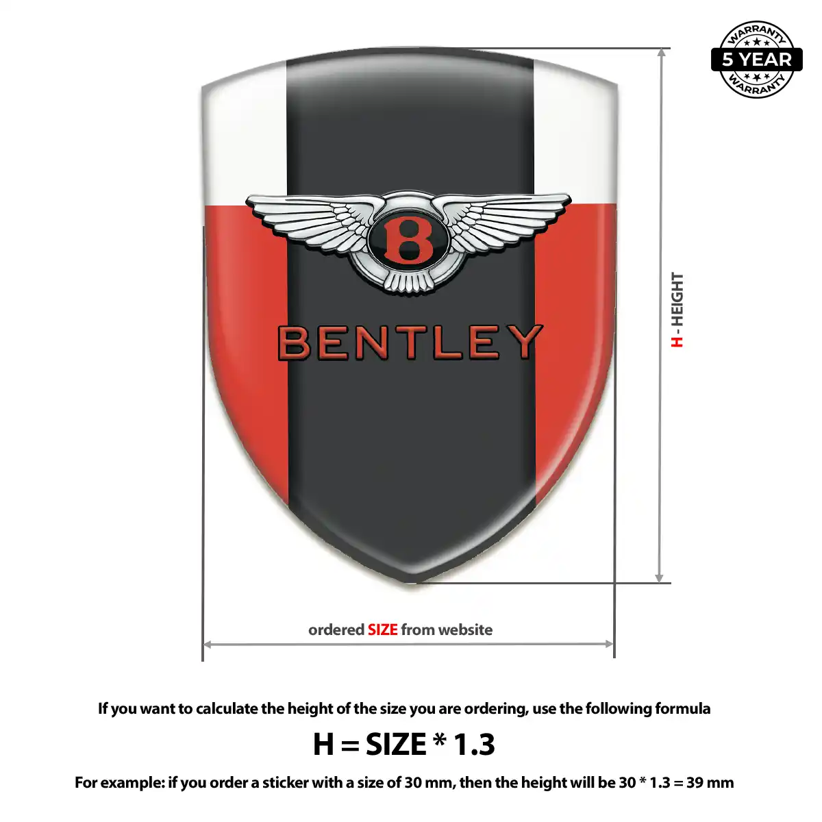 Bentley Emblem Logo Badge Cabin Style