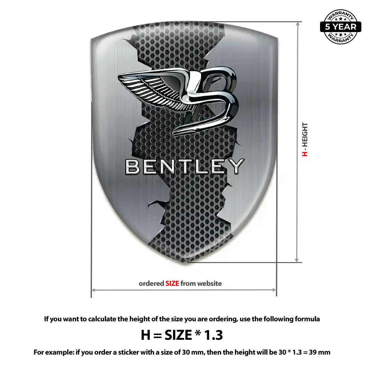 Bentley Emblem Logo Badge Deluxe Edition