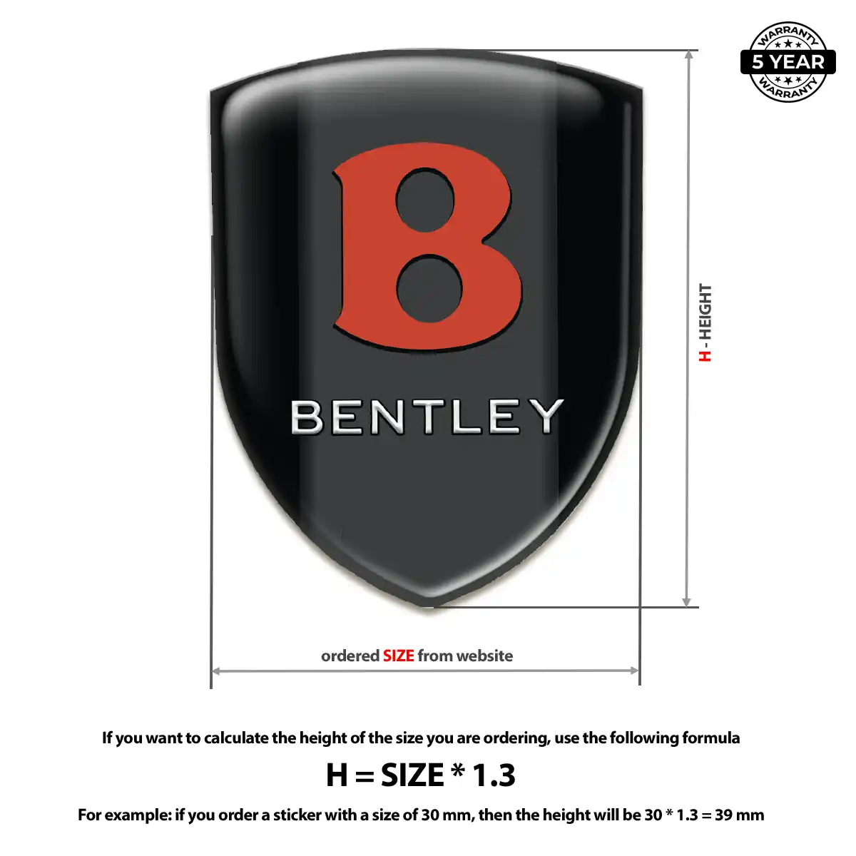 Bentley Emblem Logo Badge Elite Finish