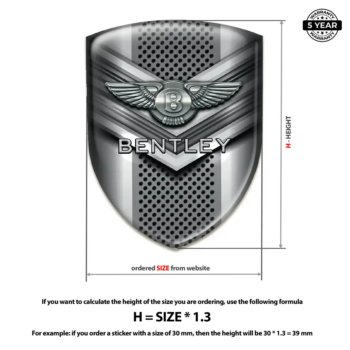 Bentley Emblem Logo Badge Exterior Luxe
