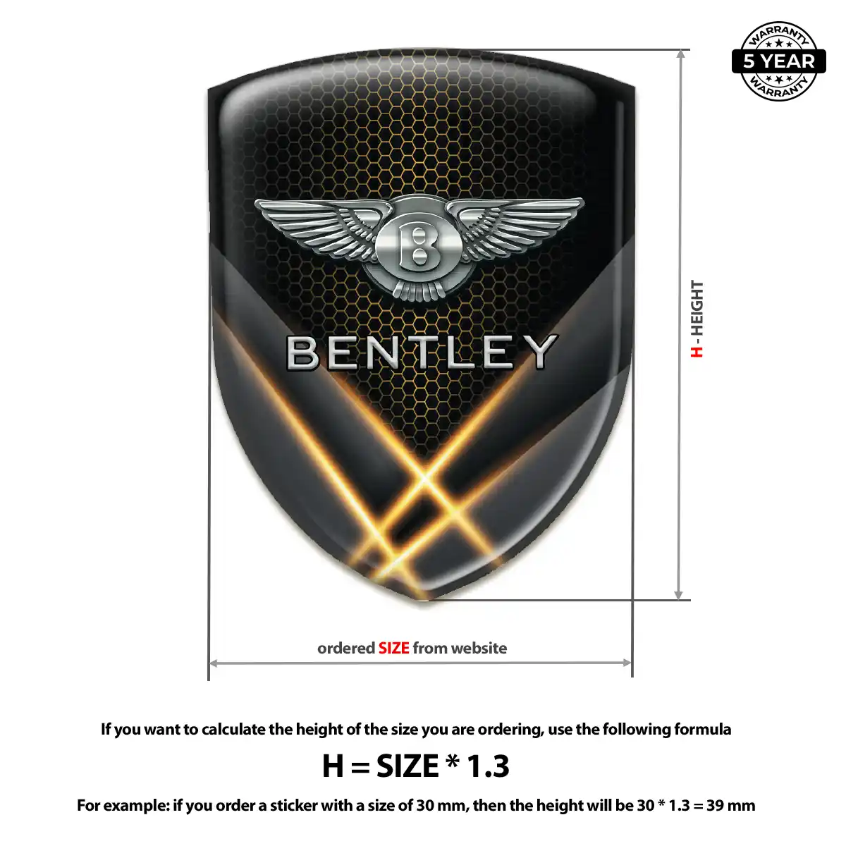 Bentley Emblem Logo Badge Noble Edition
