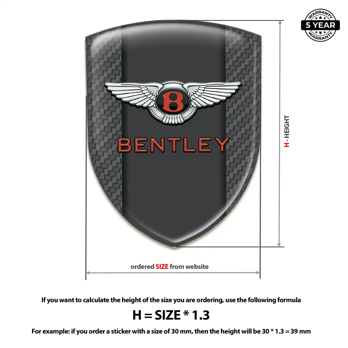 Bentley Emblem Logo Badge Opulent Line