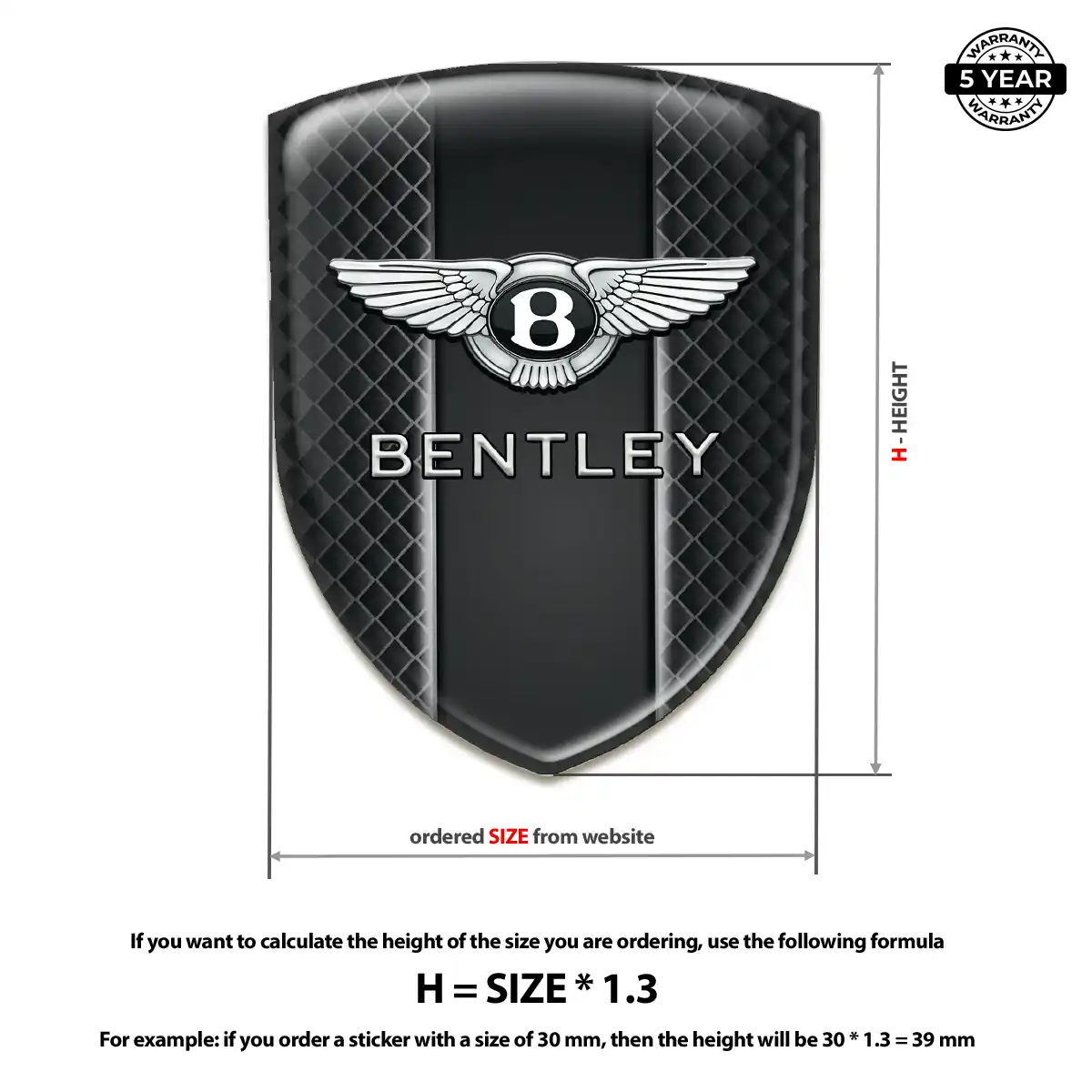 Bentley Emblem Logo Badge Performance Style