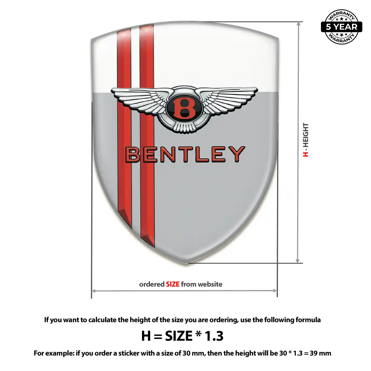 Bentley Emblem Logo Badge Prime Quality