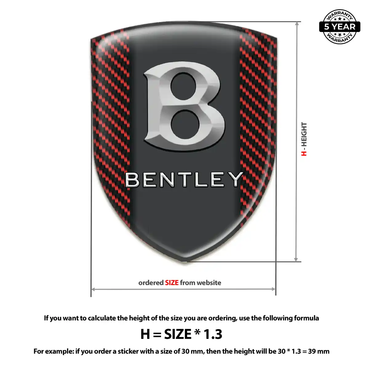 Bentley Emblem Logo Badge Signature Grade