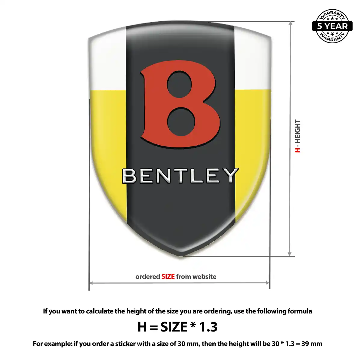 Bentley Emblem Logo Badge Sport Tuning
