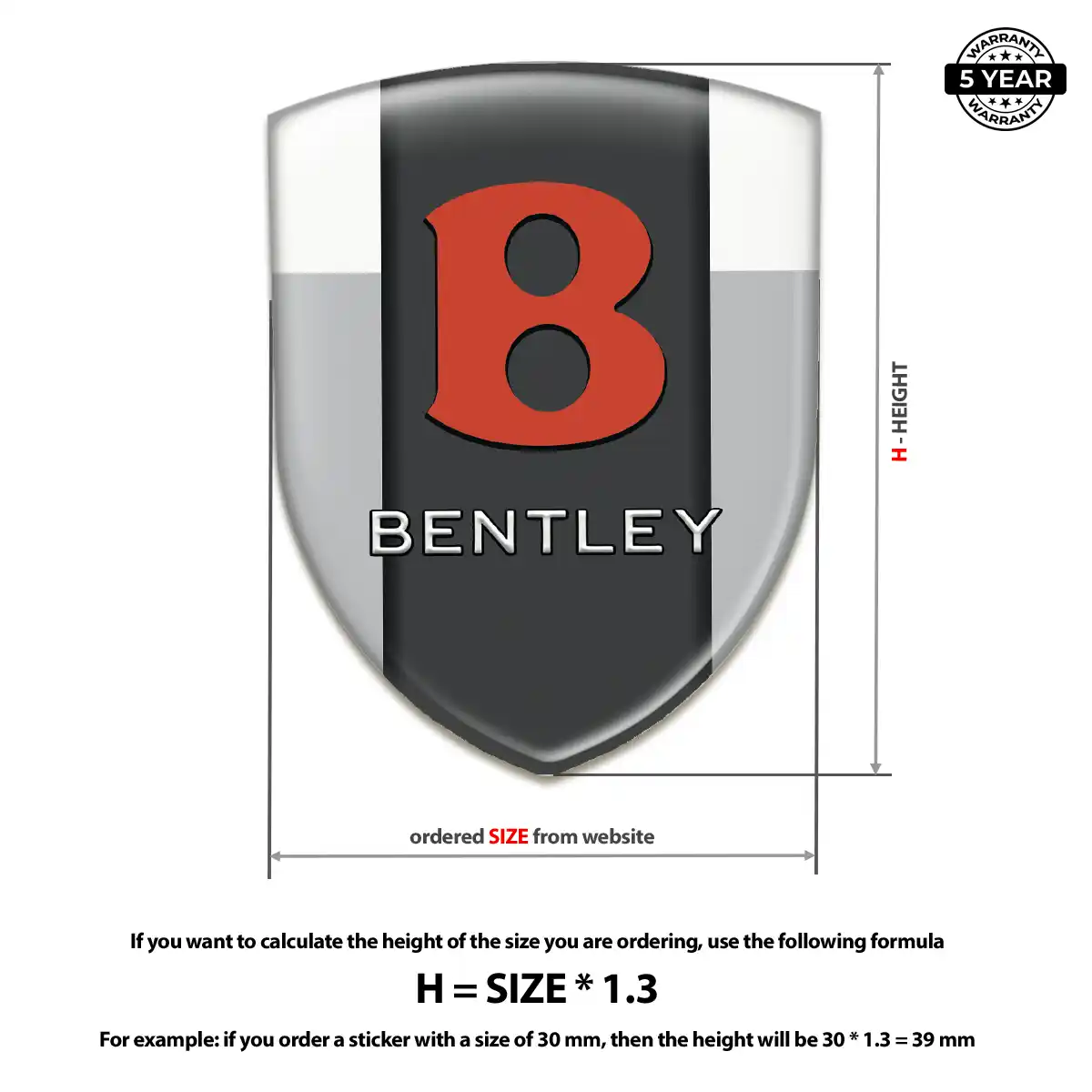 Bentley Emblem Logo Badge Street Tuning