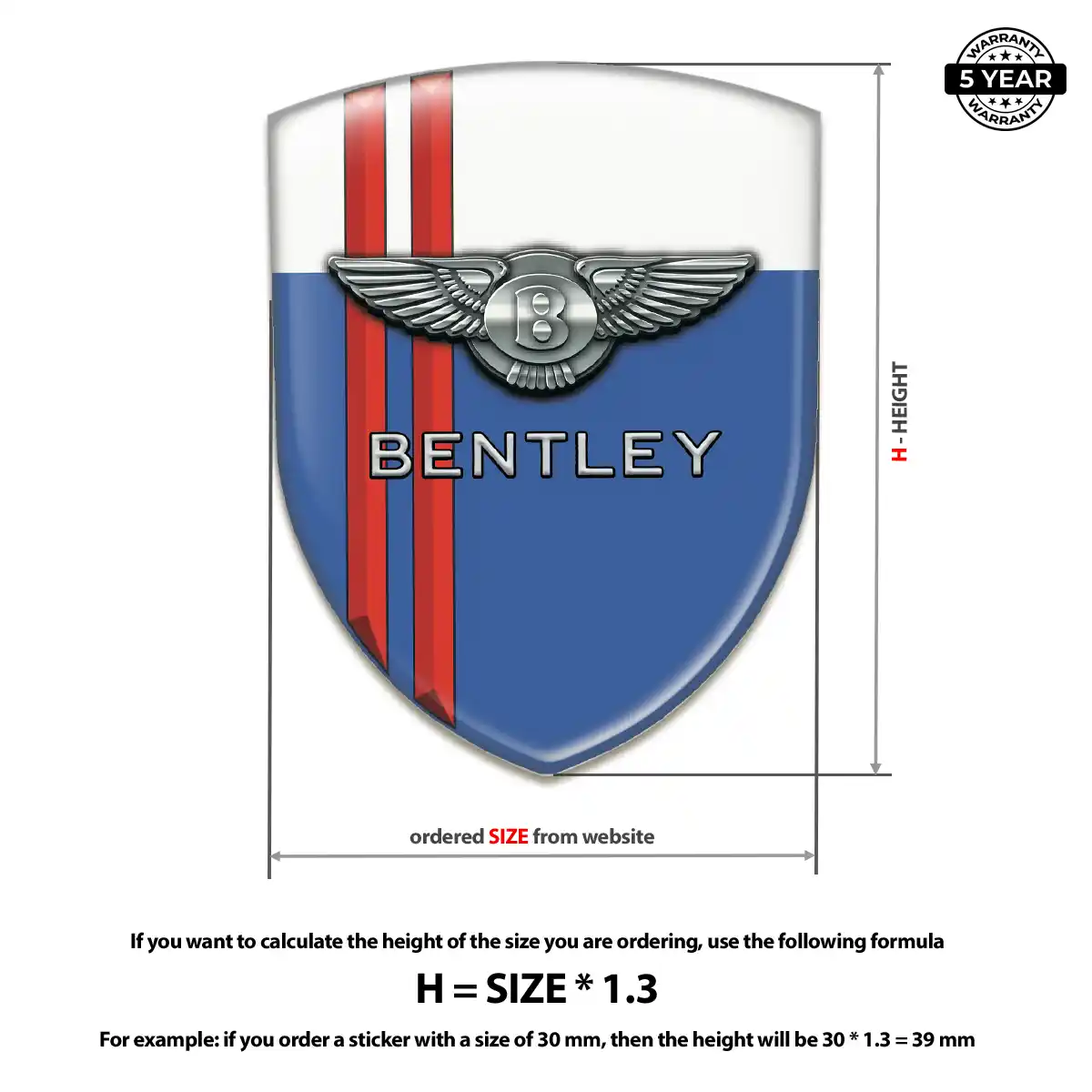 Bentley Emblem Logo Cabin Style