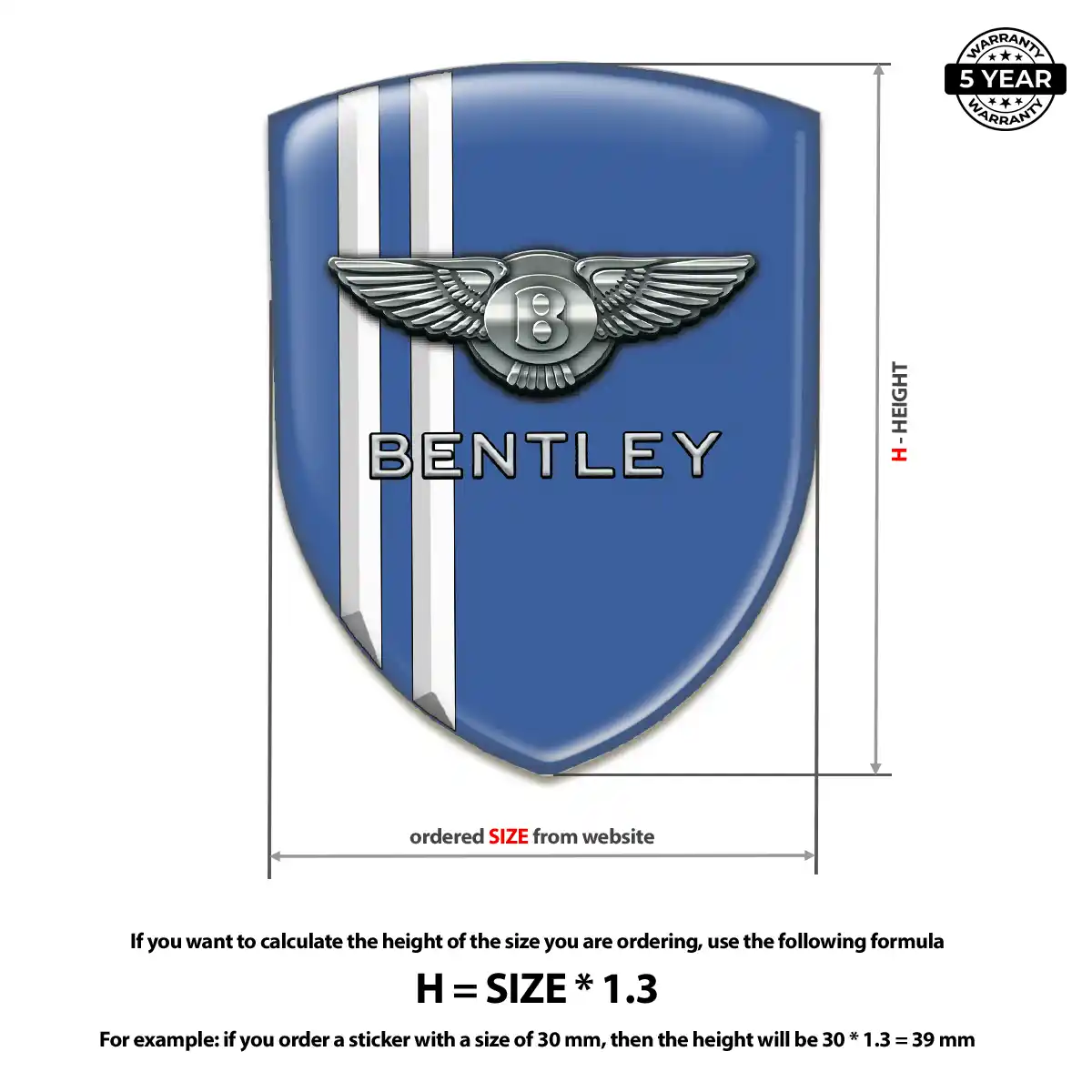 Bentley Emblem Logo Elite Finish