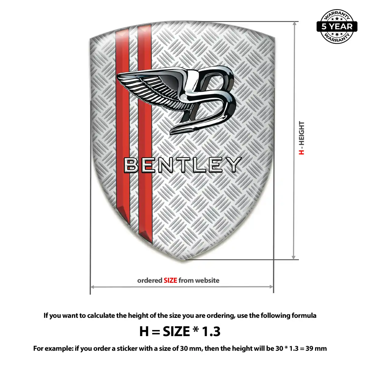 Bentley Emblem Logo Outer Style