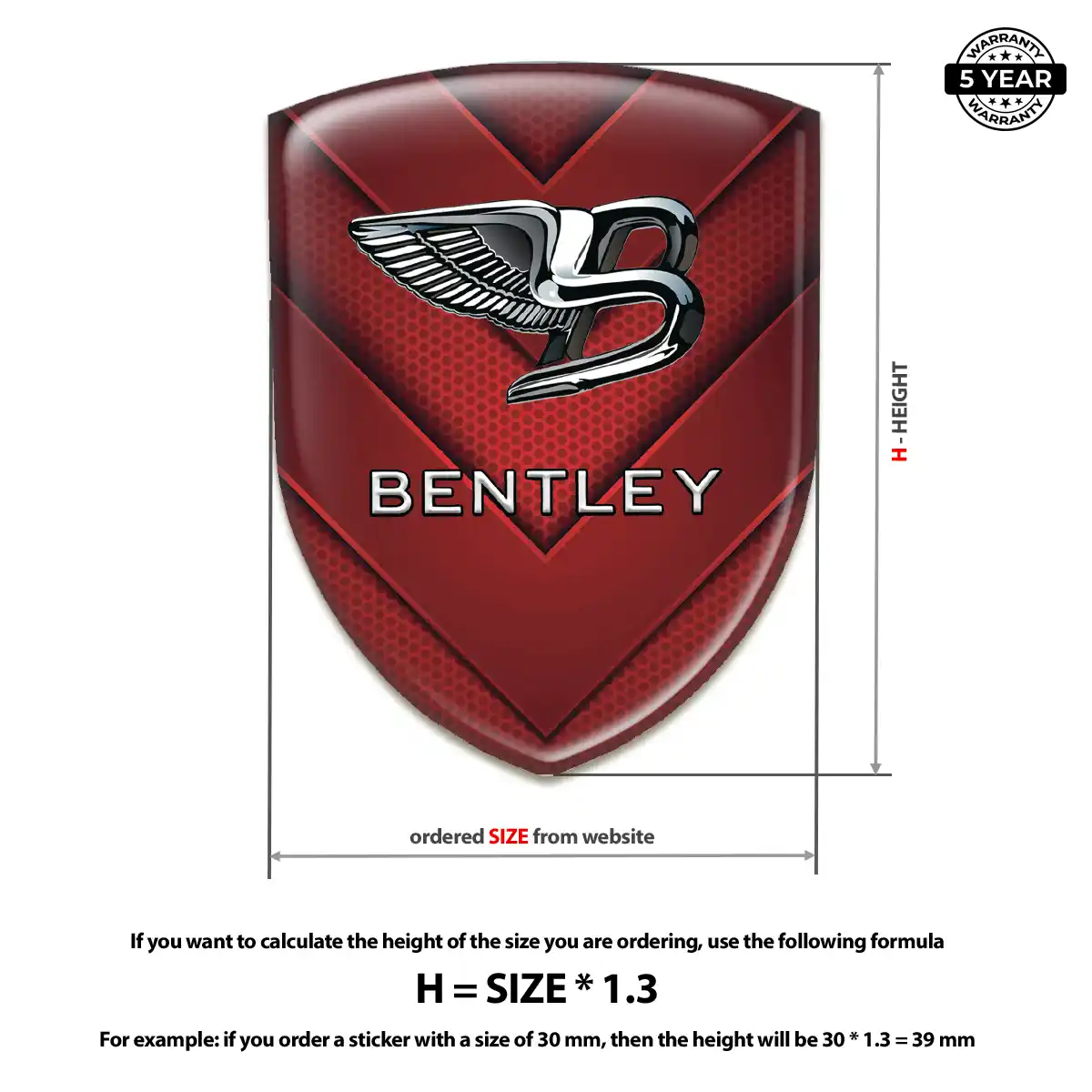 Bentley Emblem Logo Prestige Line