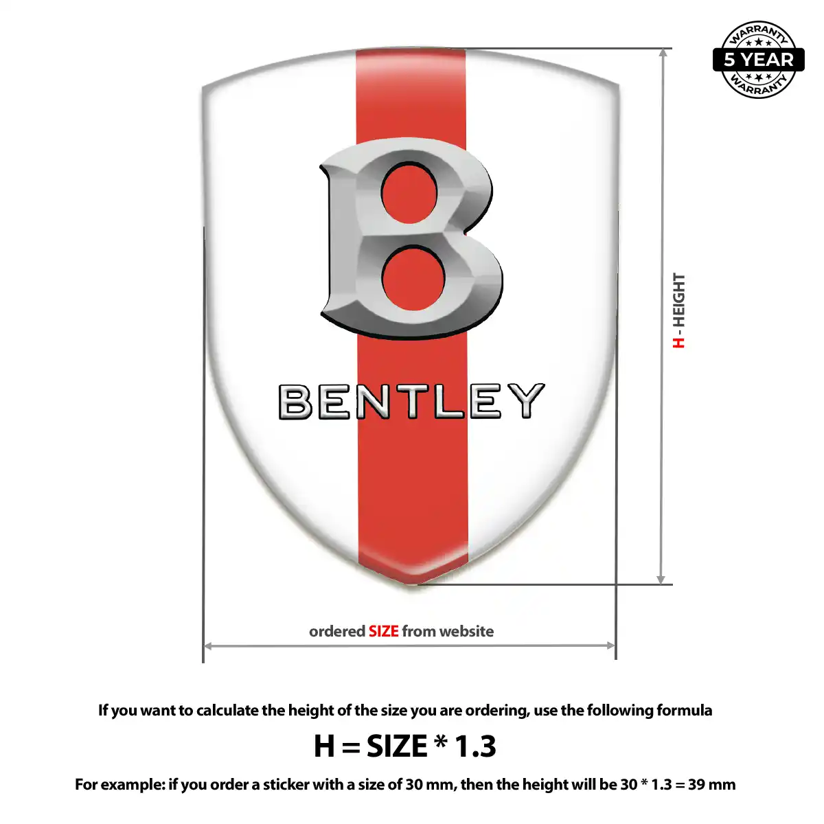 Bentley Emblem Shield Elite Finish