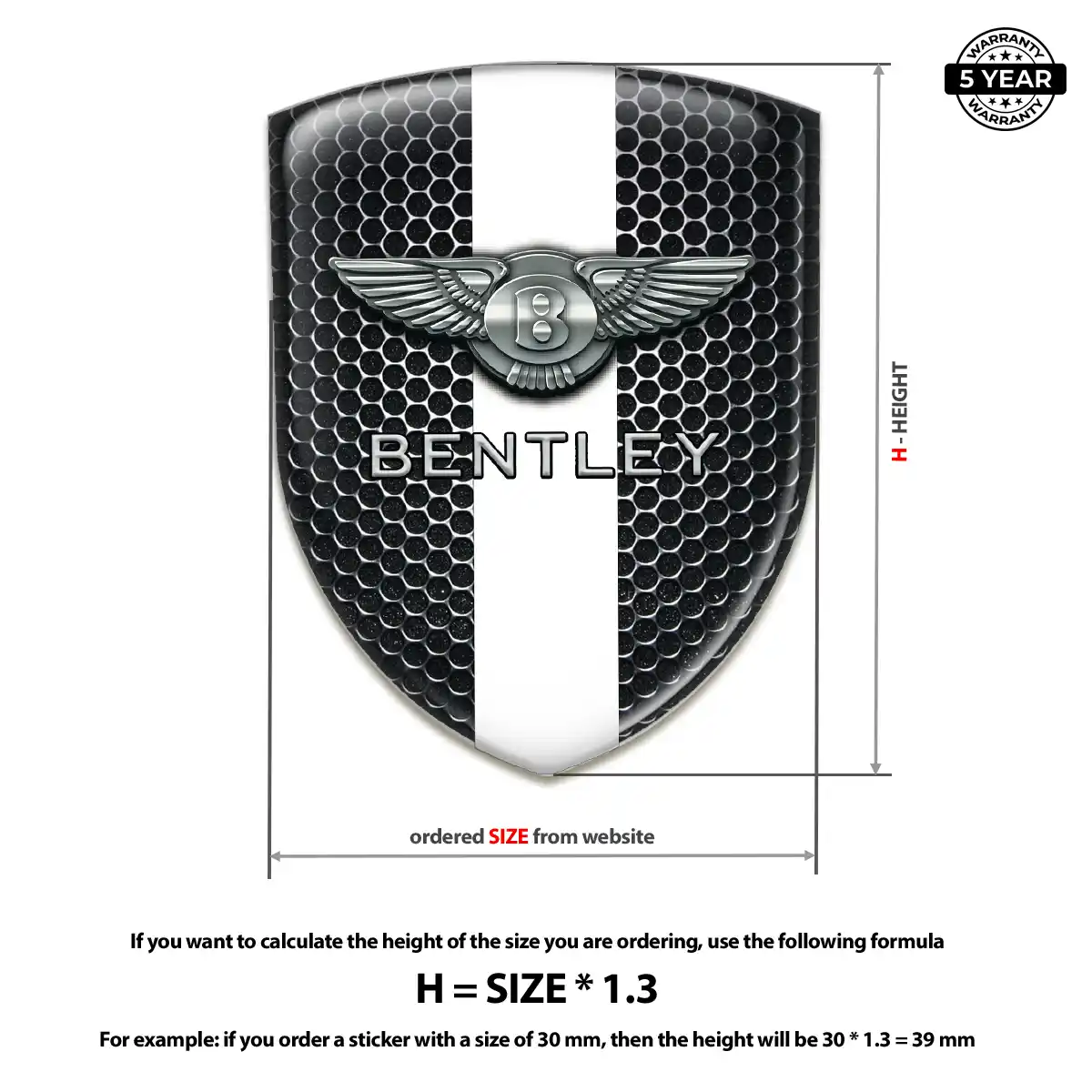 Bentley Emblem Shield Exterior Luxe