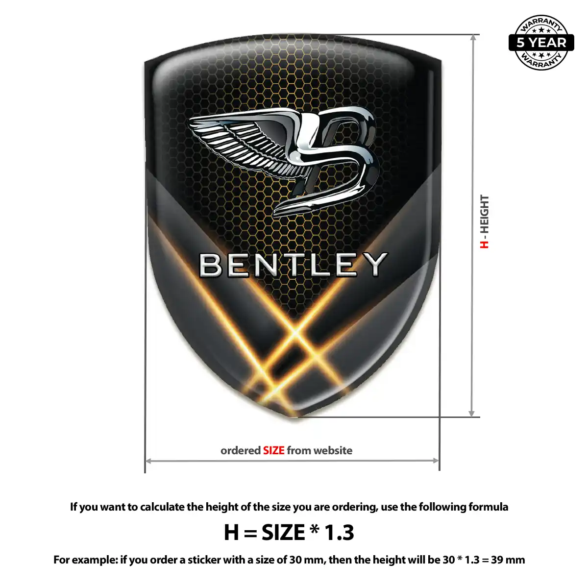 Bentley Emblem Shield Interior Luxe