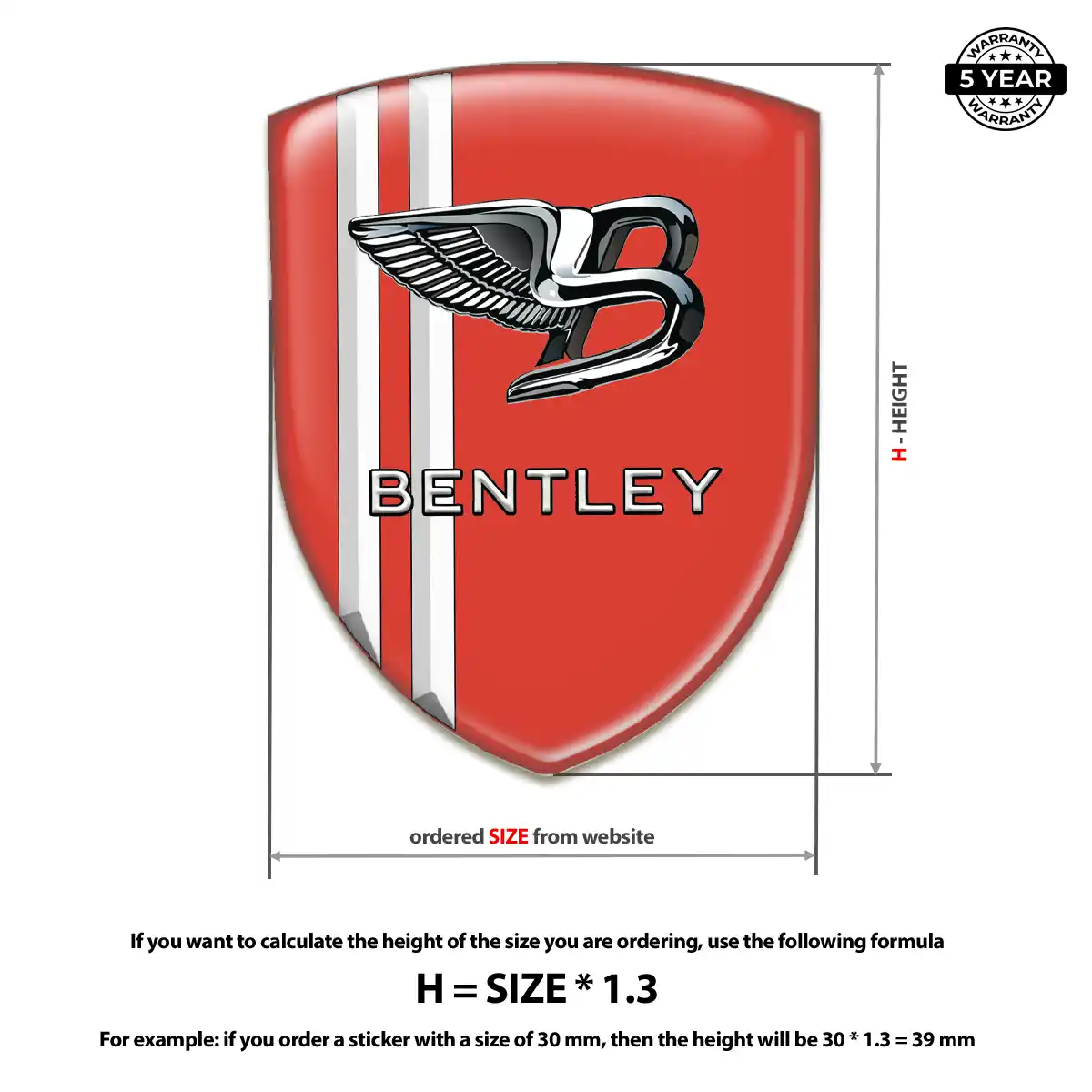 Bentley Emblem Shield Outer Style