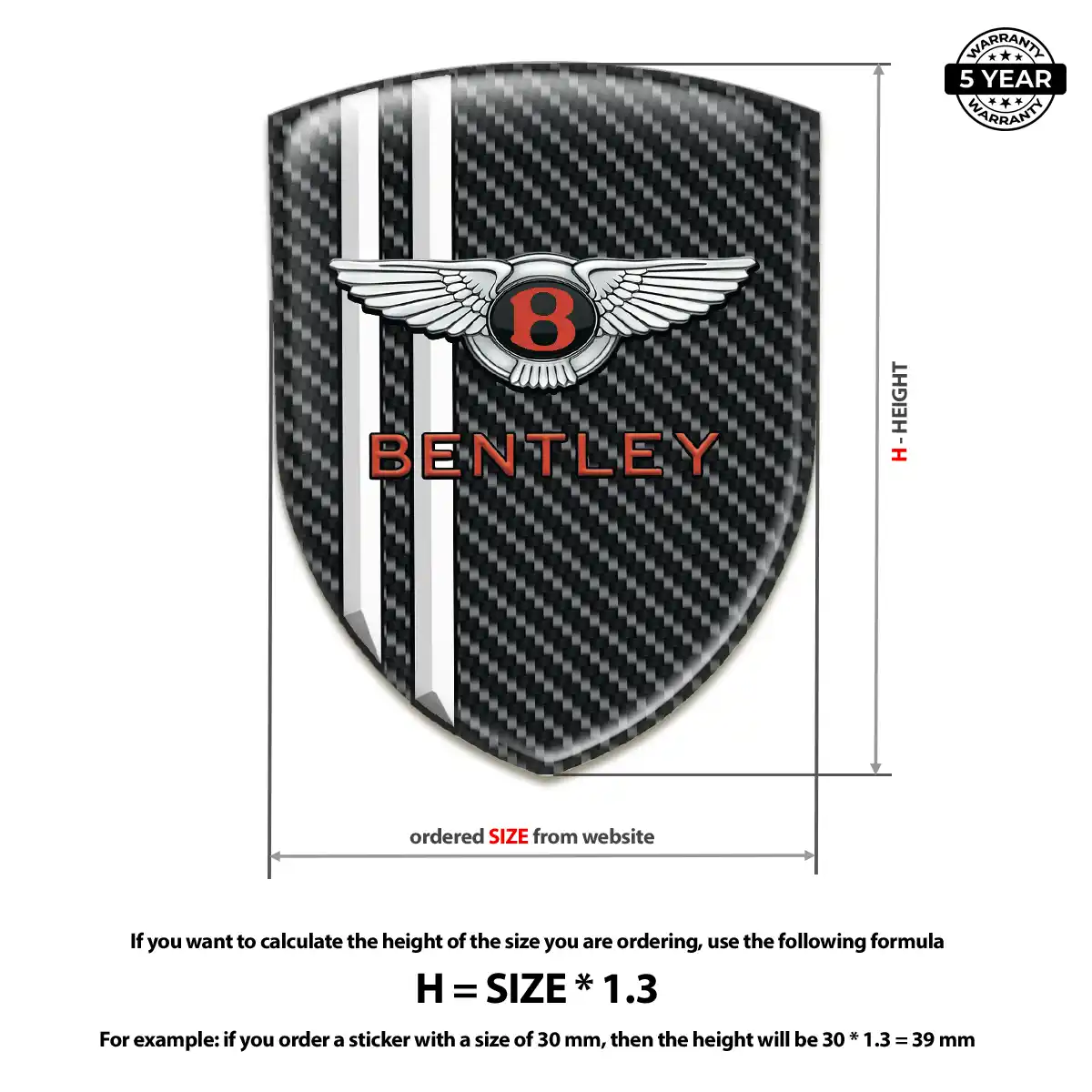 Bentley Emblem Shield Performance Style