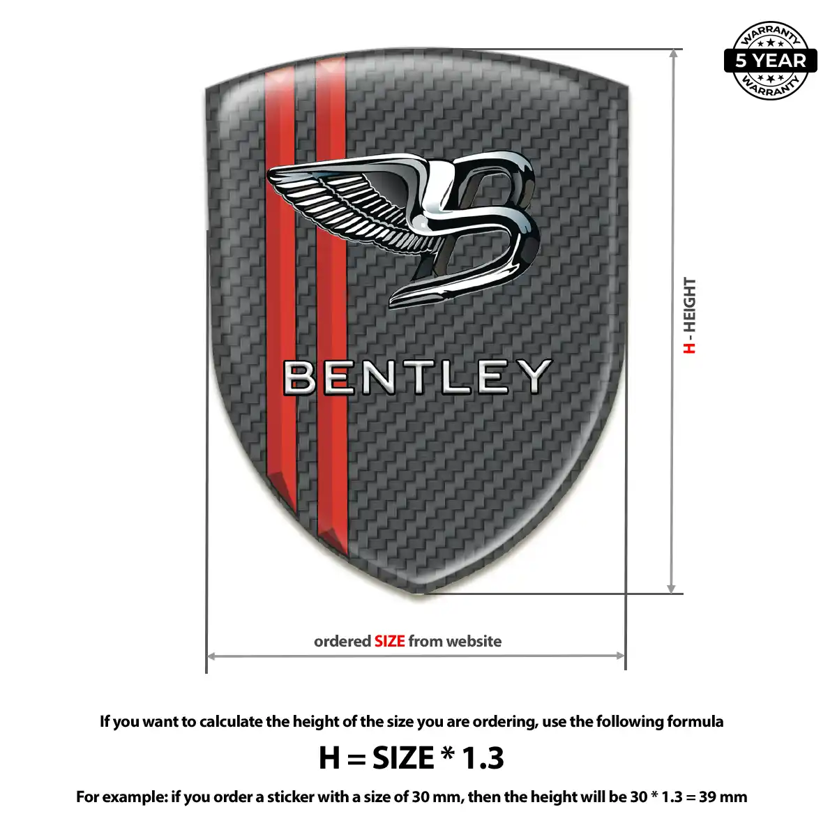 Bentley Emblem Shield Refined Design