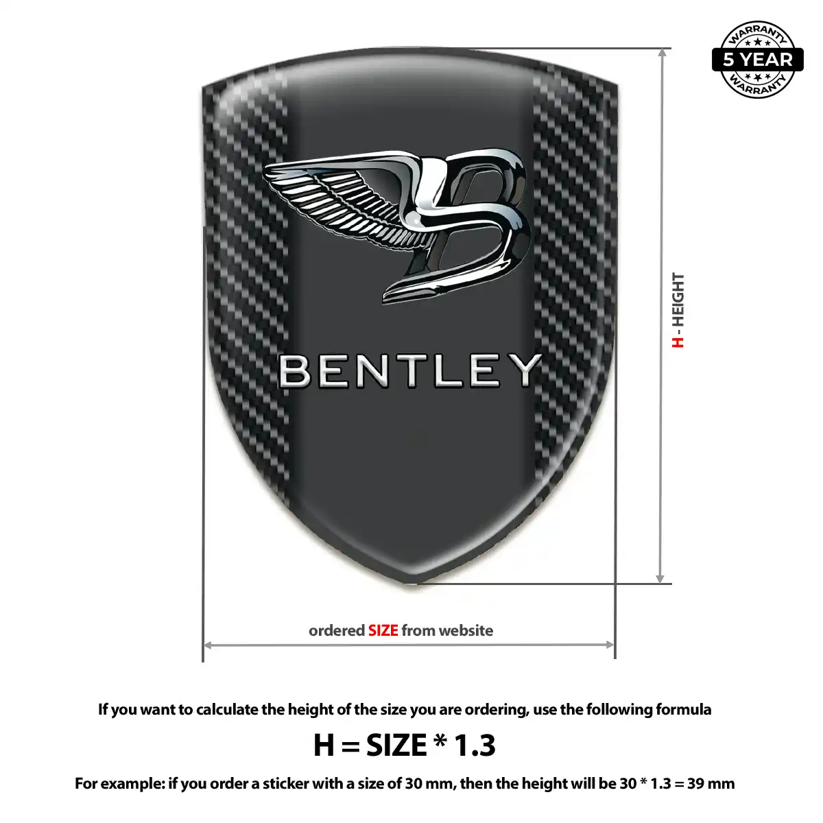 Bentley Emblem Shield Resin Elite