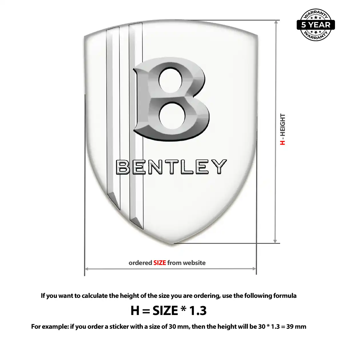 Bentley Emblem Shield Resin Luxe