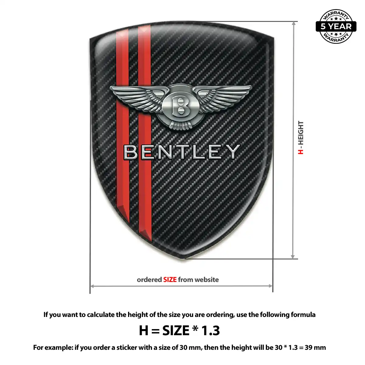 Bentley Emblem Shield Signature Grade
