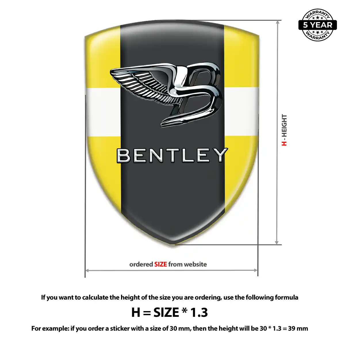 Bentley Emblem Shield Sport Tuning