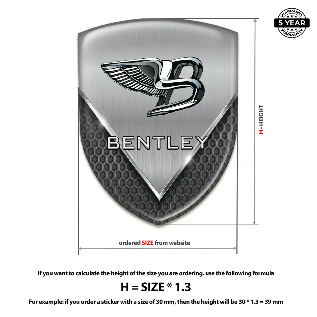 Bentley Emblem Shield Superior Craft