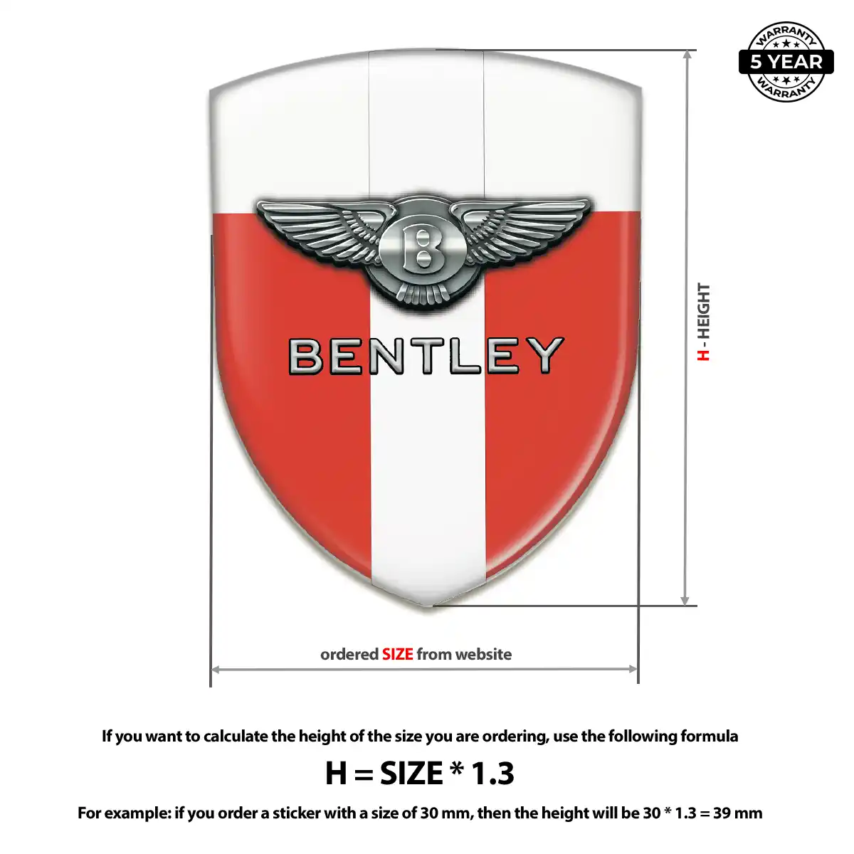 Bentley Emblem Silicone Premium Dome