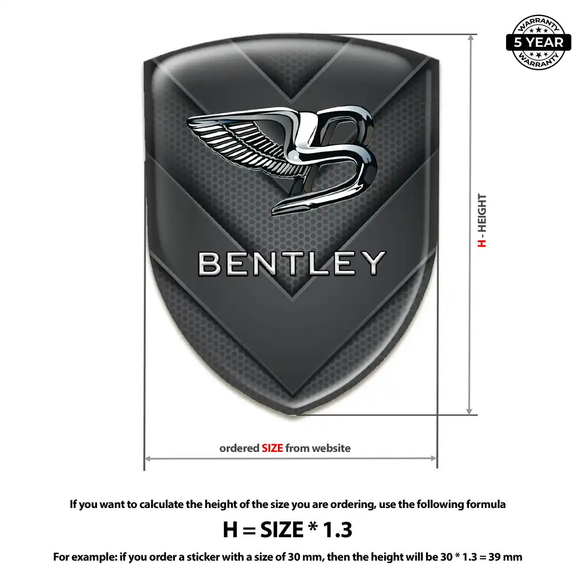 Bentley Emblem Silicone Signature Grade
