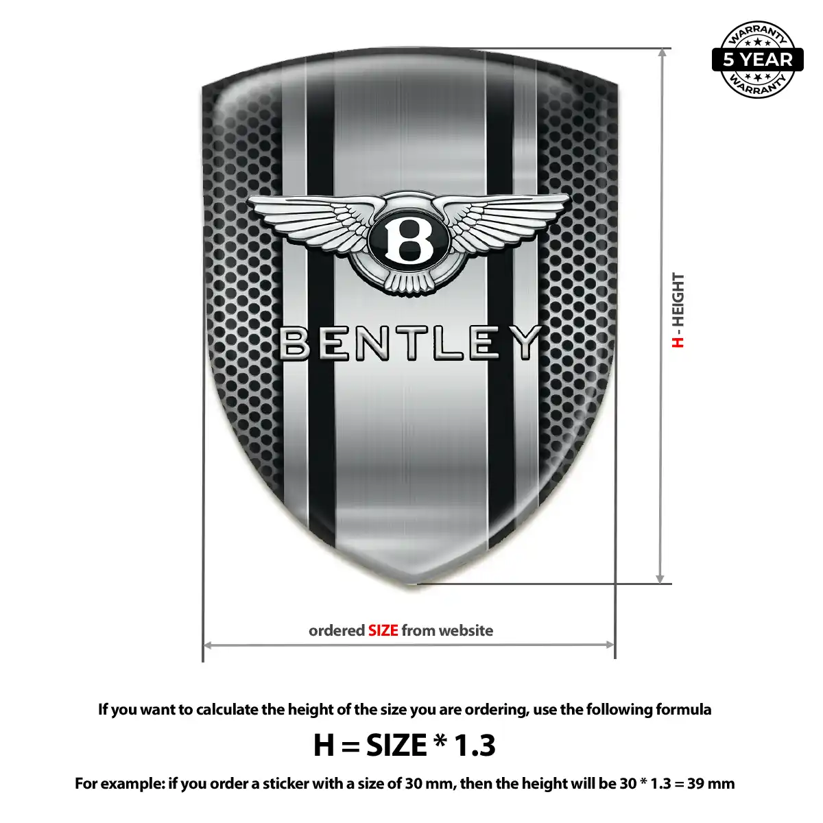 Bentley Epoxy Domed Sticker Exclusive Series