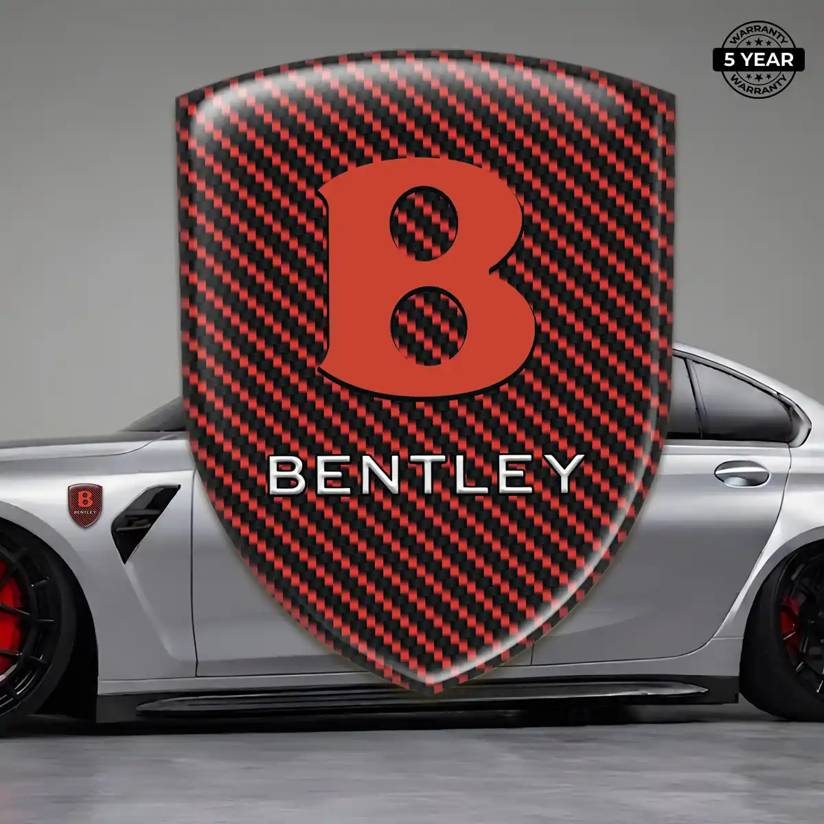 Bentley Epoxy Domed Sticker Refined Design