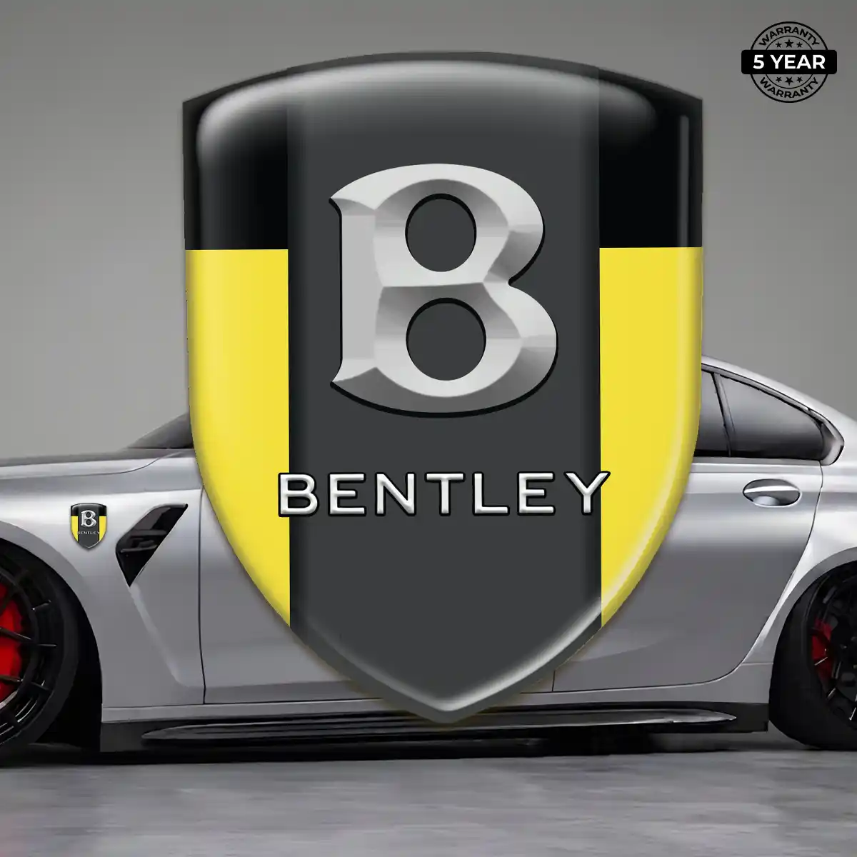 Bentley Epoxy Domed Sticker Sleek Style
