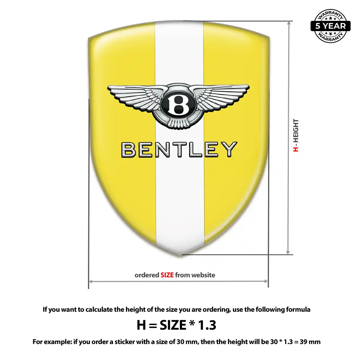 Bentley Gel Badge Sticker Performance Style
