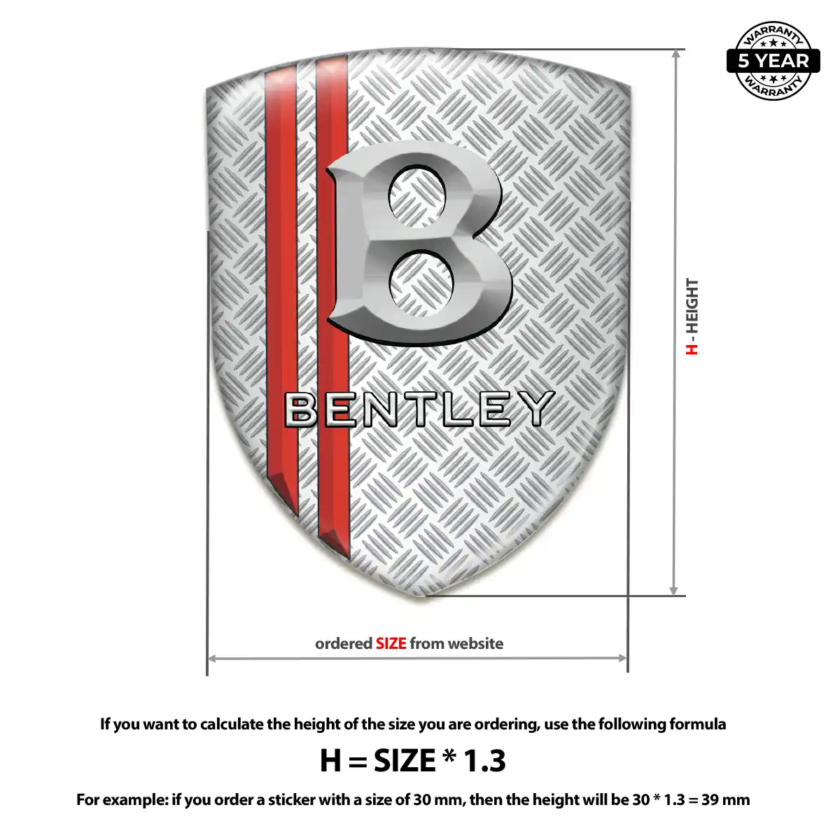 Bentley Gel Badge Sticker Refined Design