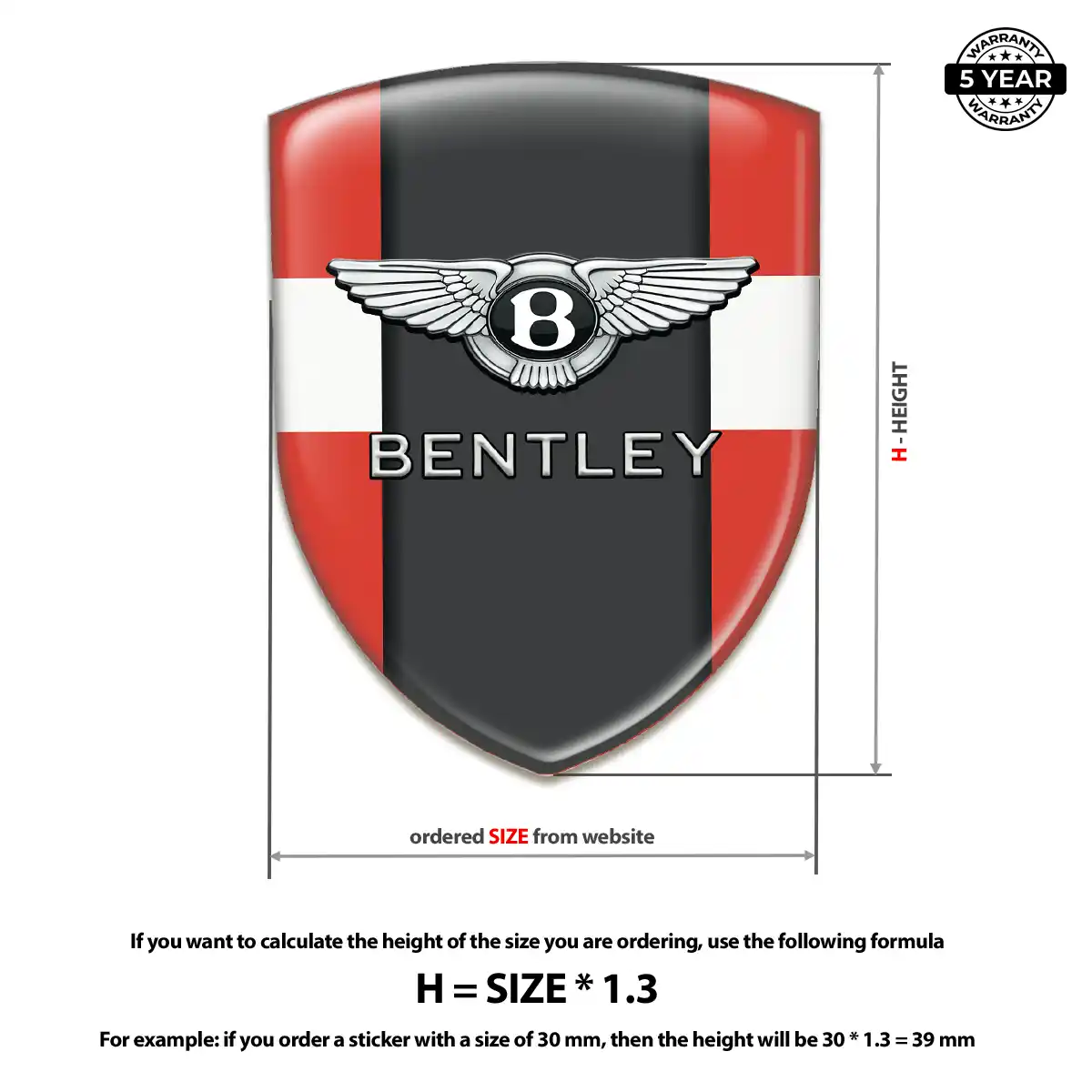 Bentley Gel Badge Sticker Street Tuning