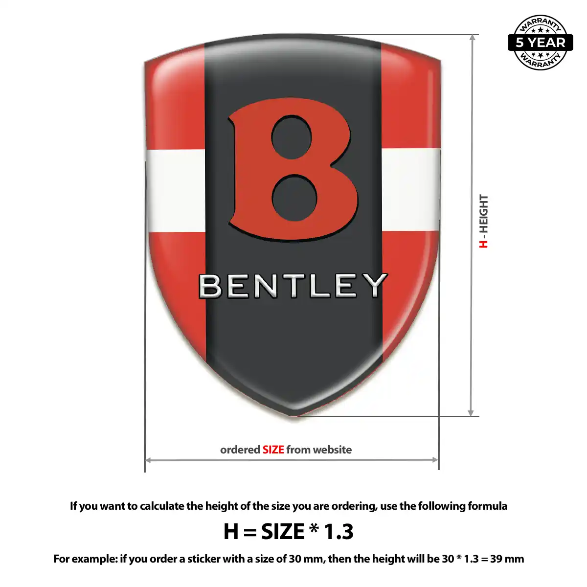 Bentley Gel Emblem Sticker Auto Tuning