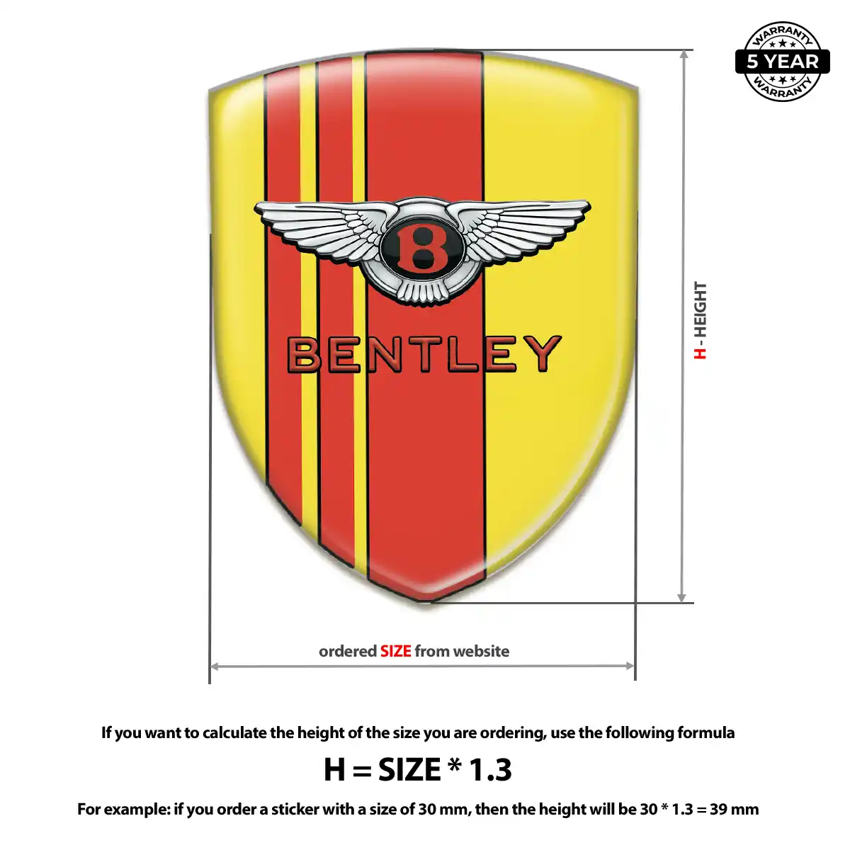 Bentley Gel Emblem Sticker Exclusive Series