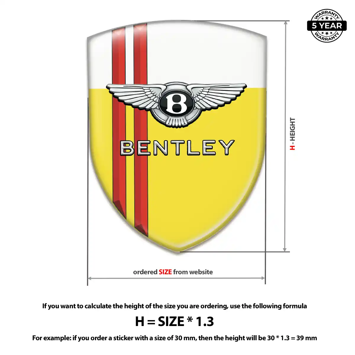Bentley Gel Emblem Sticker Exterior Luxe