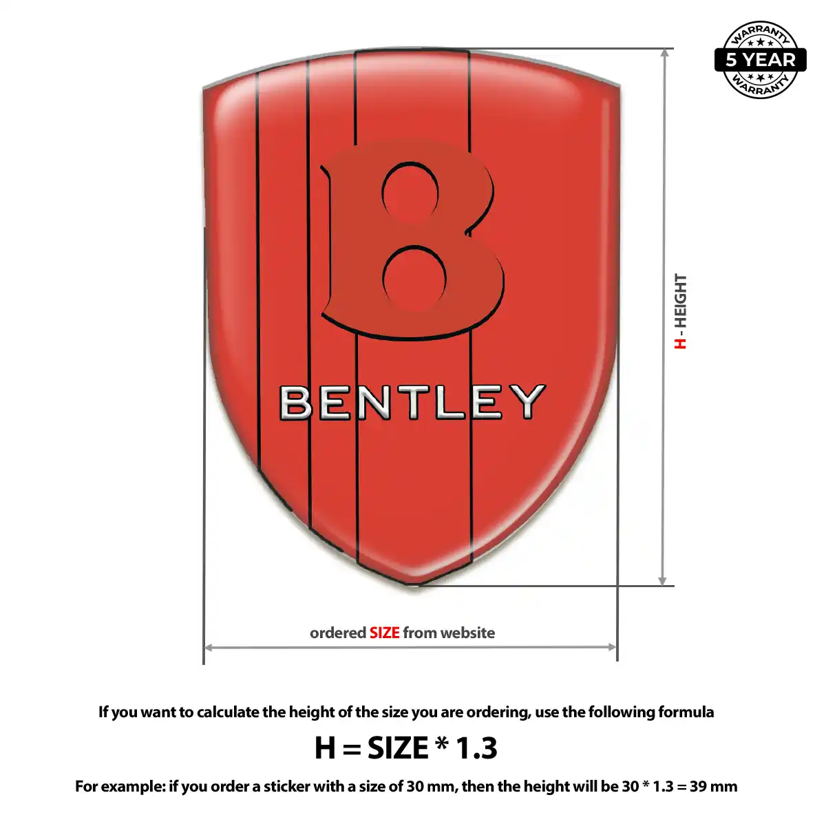 Bentley Gel Emblem Sticker Street Tuning