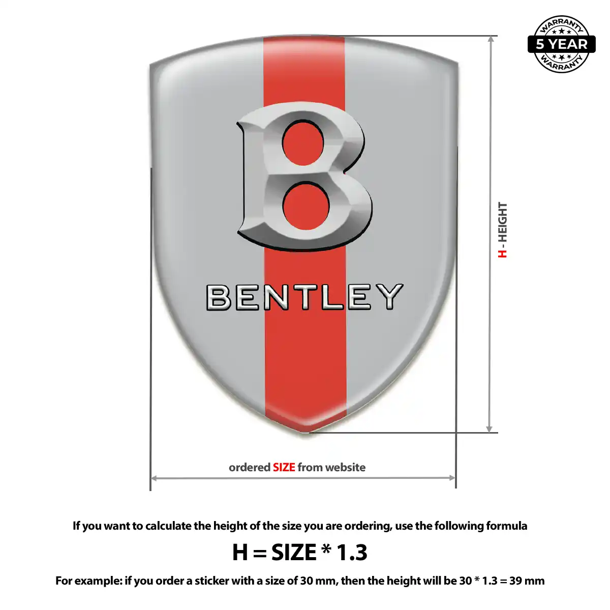 Bentley Logo Badge Cabin Style