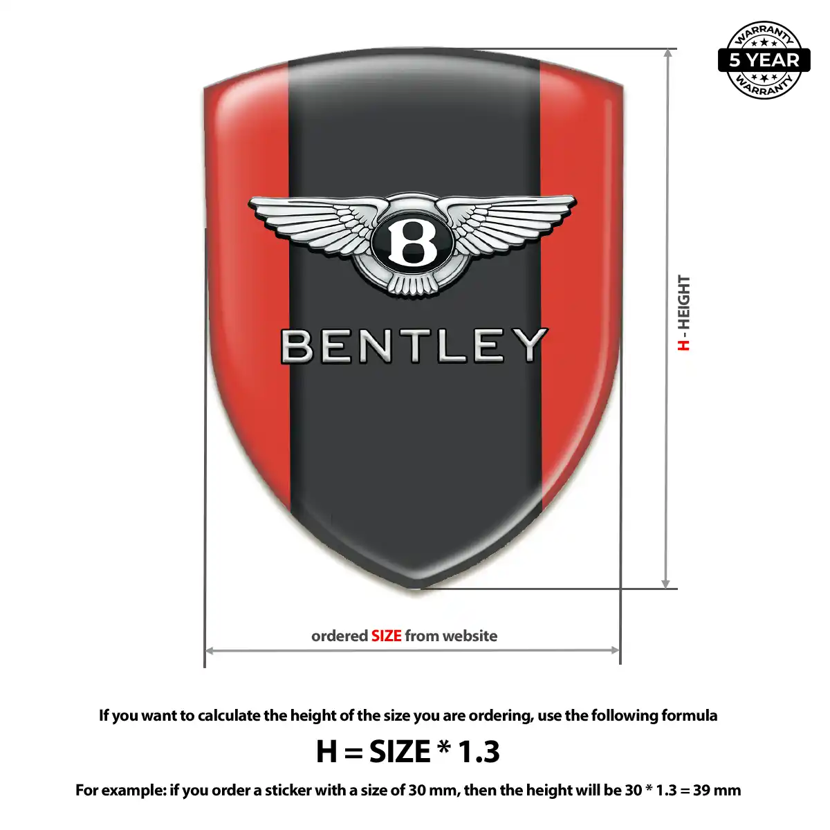 Bentley Logo Badge Elite Finish