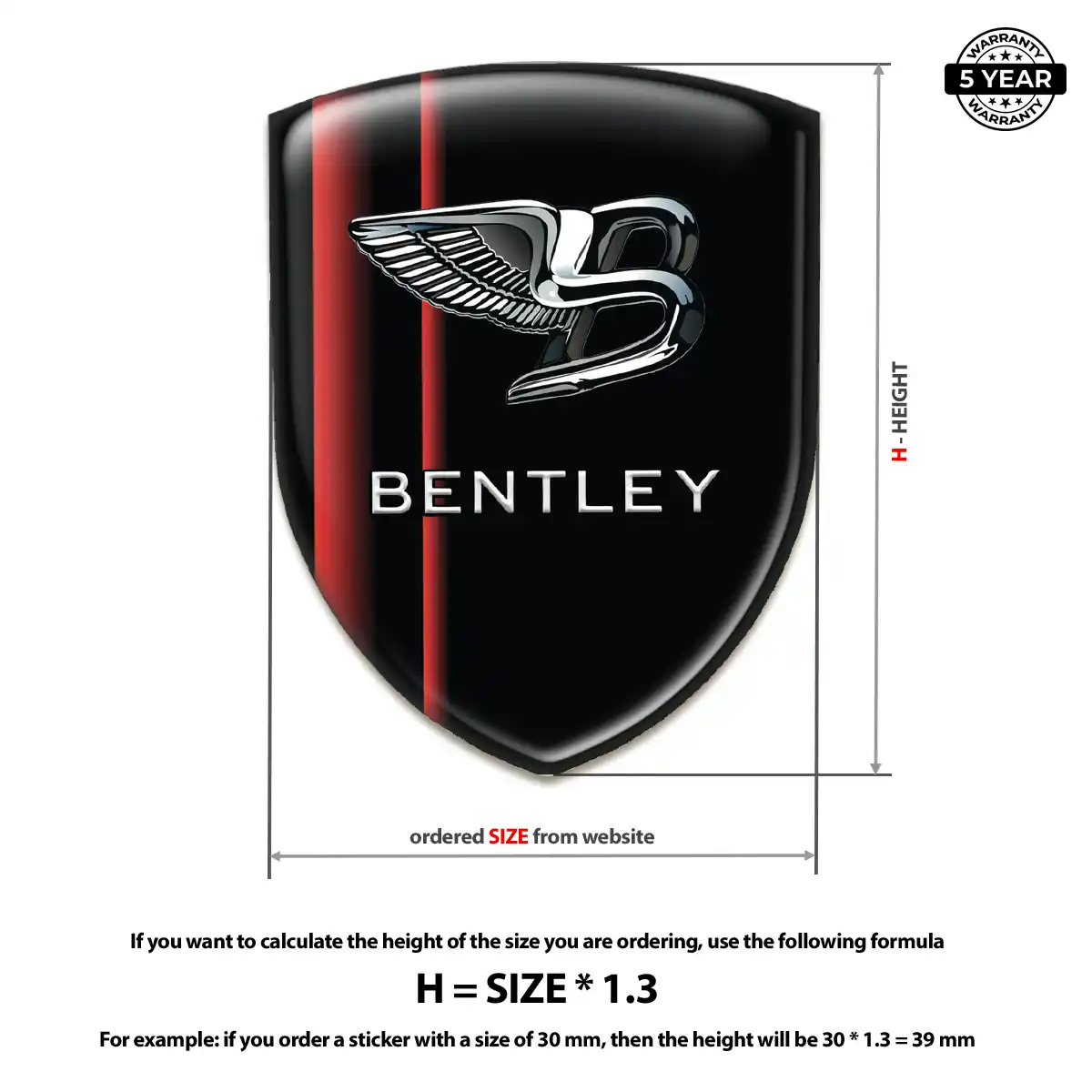 Bentley Logo Badge Opulent Line