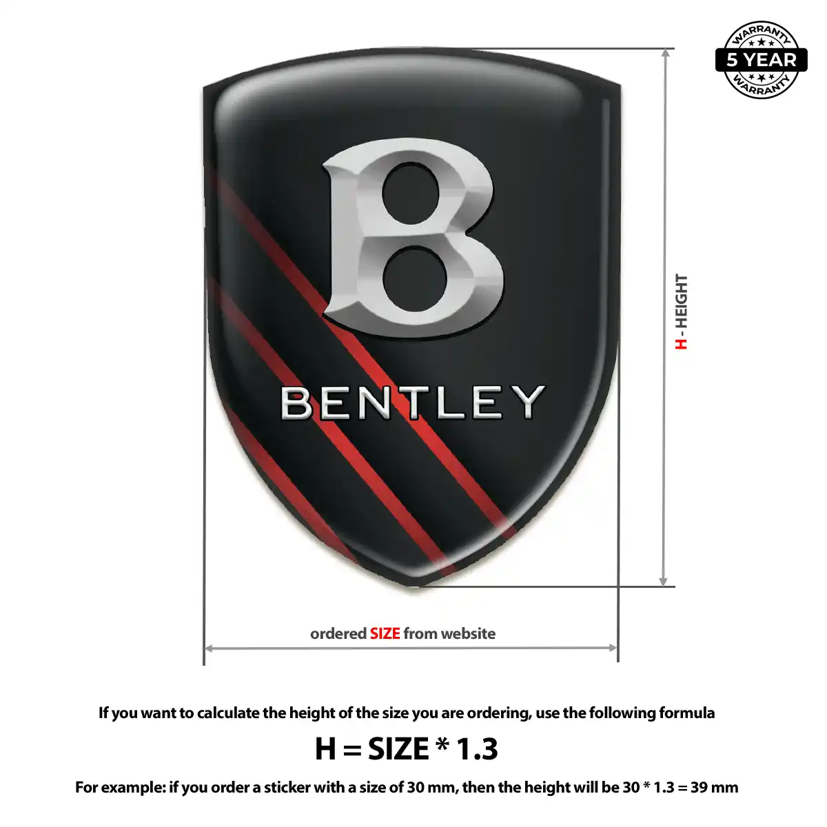 Bentley Logo Badge Performance Style