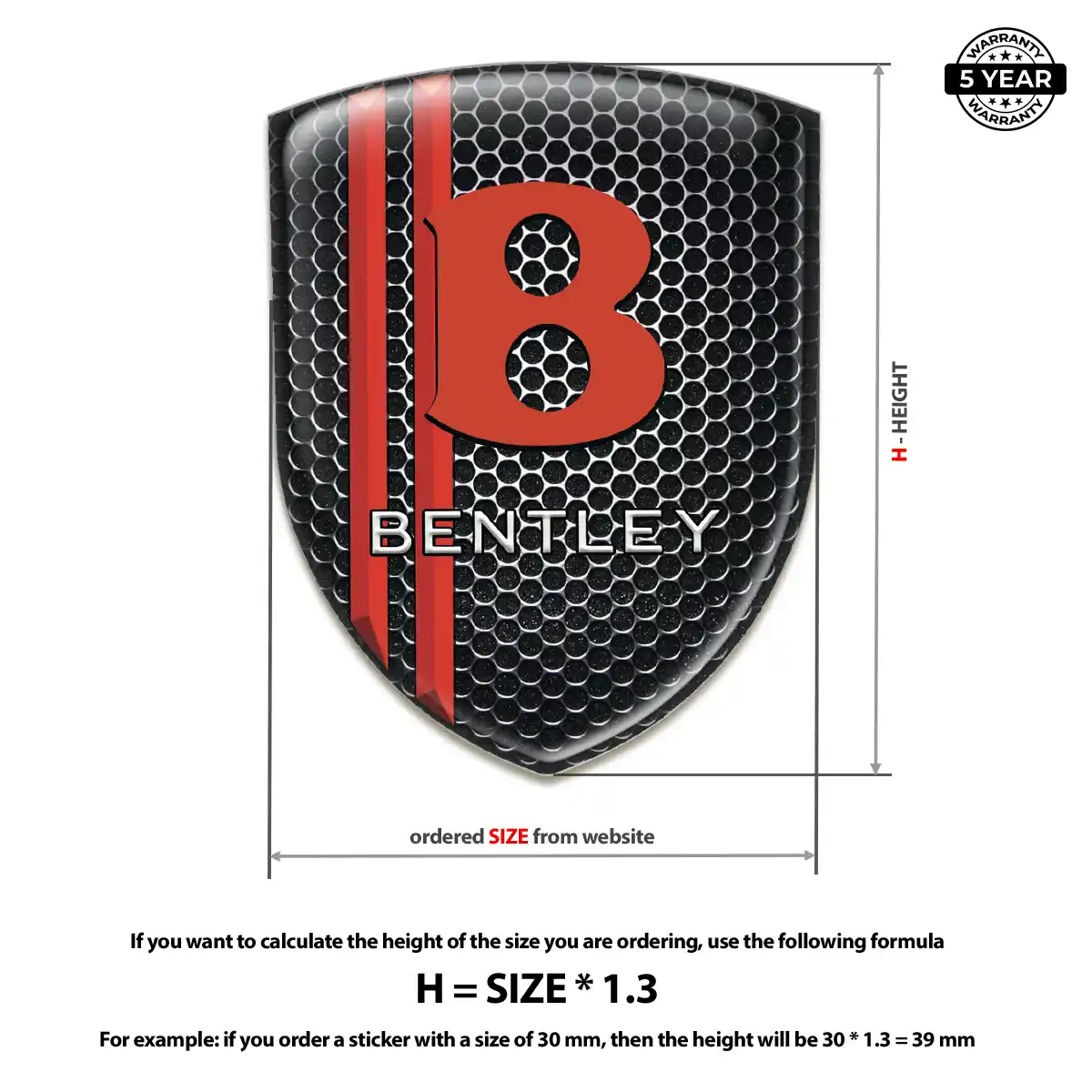 Bentley Logo Badge Prestige Line