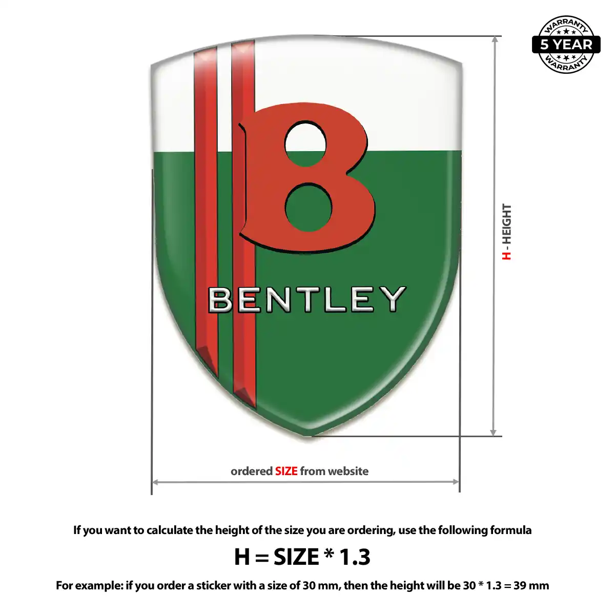 Bentley Logo Badge Prime Quality