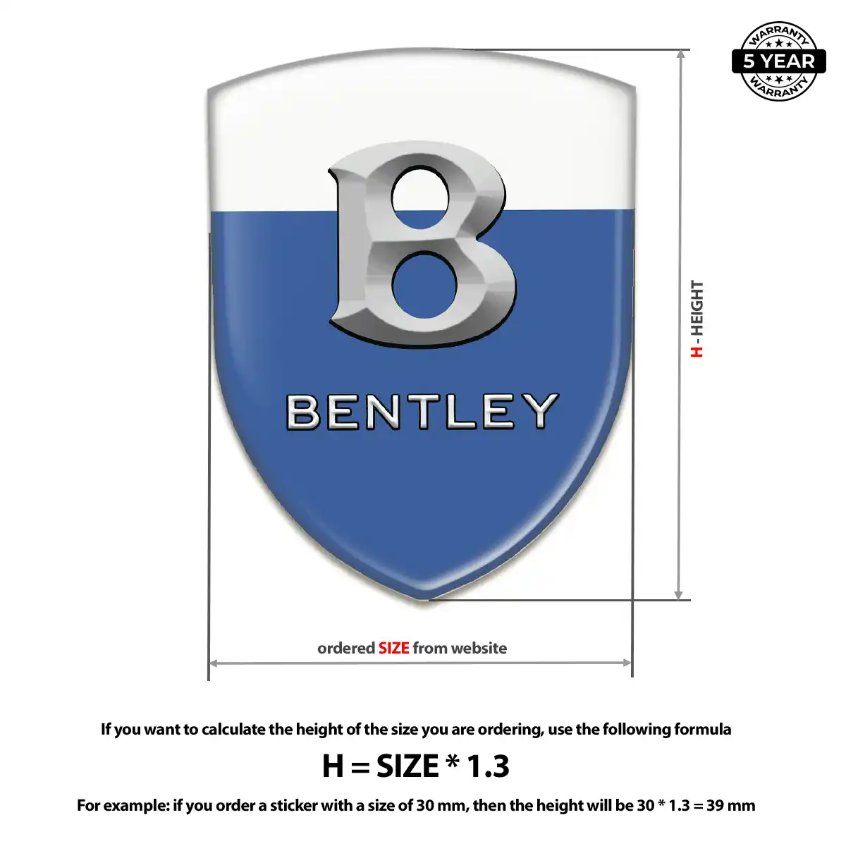 Bentley Logo Badge Resin Luxe