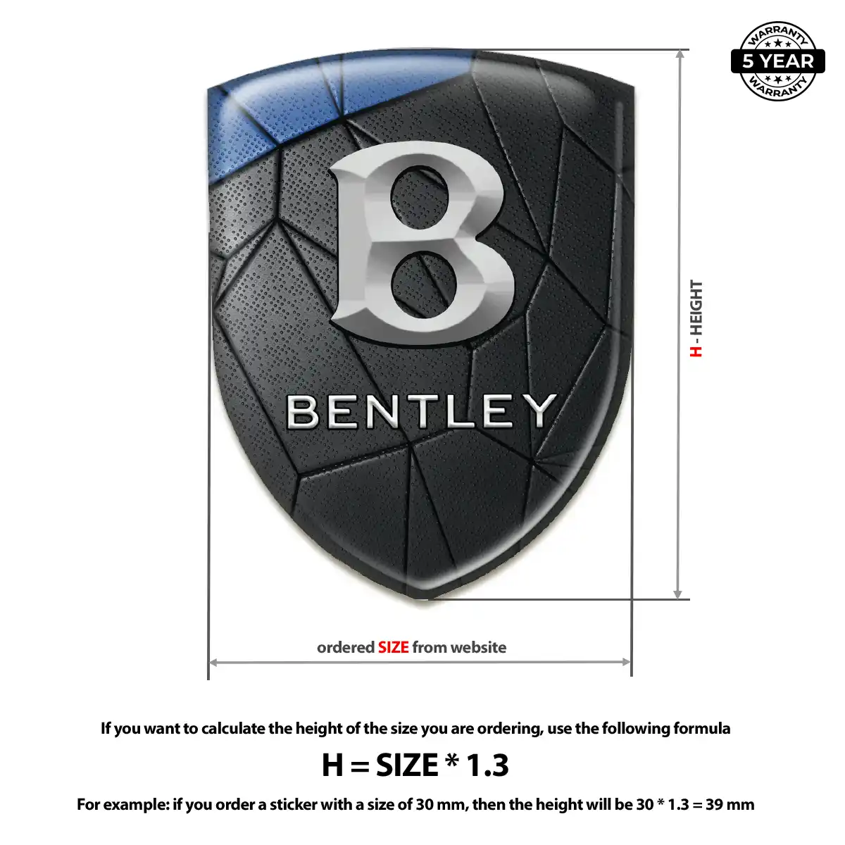 Bentley Logo Badge Sport Tuning