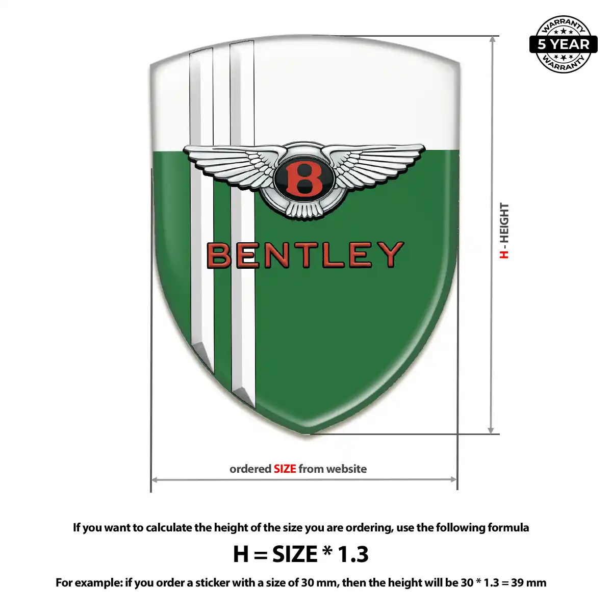 Bentley Logo Badge Superior Craft